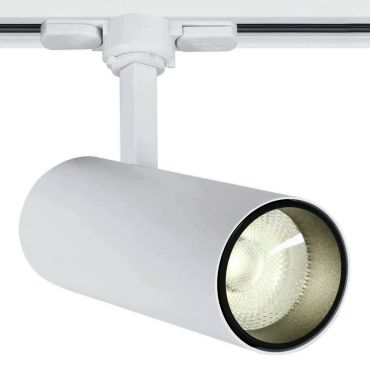 ONE Light COB Cylinder - rail spot met COB LED - 3-fase railsysteem - Ø 5,5 x 14,7 cm - 10W LED incl. - wit - warm witte lichtkleur