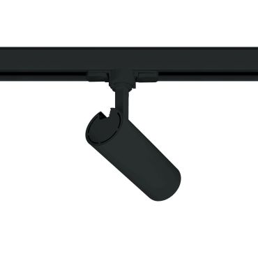 ONE Light COB Cylinder - rail spot met COB LED - 3-fase railsysteem - Ø 5,5 x 14,7 cm - 10W LED incl. - zwart - witte lichtkleur