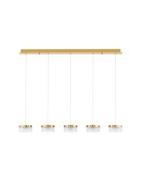 Nova Luce Bion - hanglamp - 115 x 120 x 15 cm - 32W LED incl. - messing goud