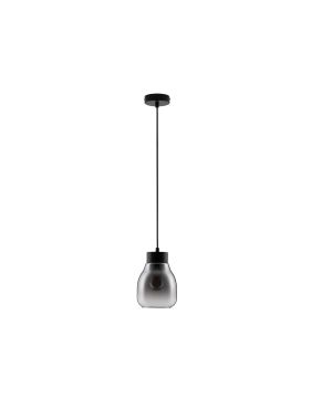 Nova Luce Blacu - hanglamp - Ø 15 x 120 cm - rokerig verloop en zwart