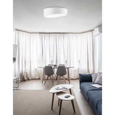 Nova Luce Maggio - plafondverlichting - Ø 50 x 12 cm - 60W LED incl. - zandwit en mat wit