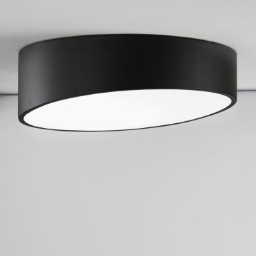 Nova Luce Maggio - plafondverlichting - Ø 40 x 12 cm - 30W LED incl. - zand zwart en mat wit