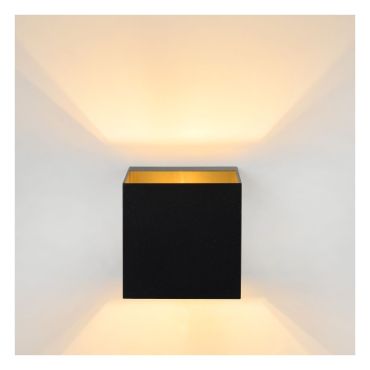 Lucide Devi - wandverlichting - 8 x 10,5 x 8 cm - zwart