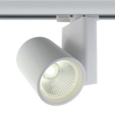 ONE Light COB Track Spot - rail spot met COB LED - 3-fase railsysteem - Ø 9 x 14 cm - 30W LED incl. - wit - witte lichtkleur