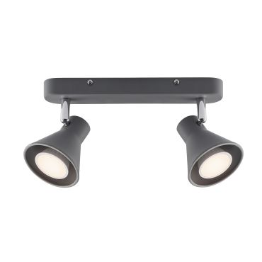 Nordlux Eik 9 - opbouwspot 2L - 28,5 x 8,6 cm - grijs