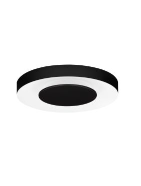 Nova Luce Pada - plafondlamp - Ø 40 x 5 cm - 25W dimbare LED incl. - zandzwart en wit
