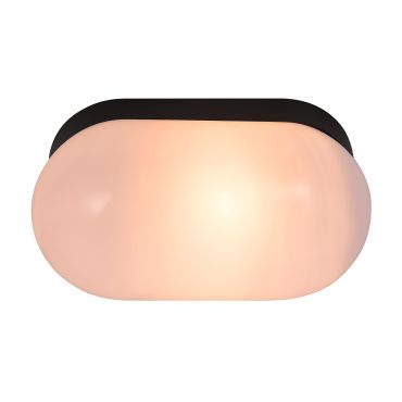 Nordlux Foam - wandlamp - 11,76 x 21,75 cm - IP44 - zwart