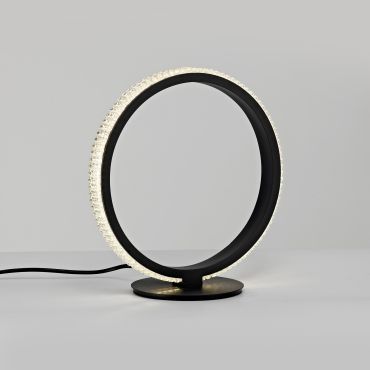 Nova Luce Nager - tafellamp - 29 x 25 x 30 cm - 11W LED incl. - zand zwart