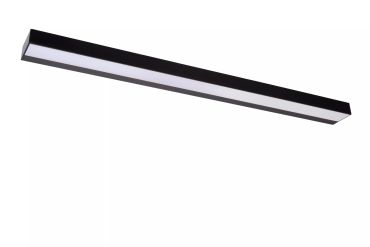 Lucide Alexa - wandlamp langwerpig -  13W LED incl. - 90 x 8 x 3,6 cm - IP44 - zwart