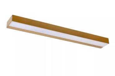 Lucide Alexa - wandlamp langwerpig -  8W LED incl. - 60 x 8 x 3,6 cm - IP44 - mat goud