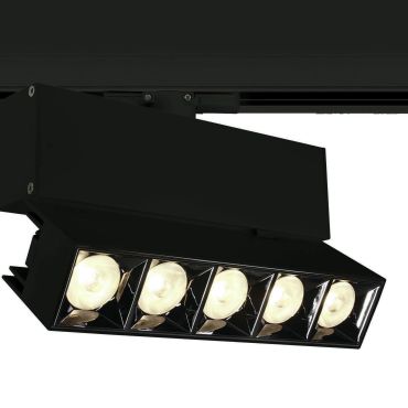 ONE Light Mirror Square - rail spot - 3-fase railsysteem - 19,3 x 5,4 x 5,4 cm - 20W LED incl. - zwart