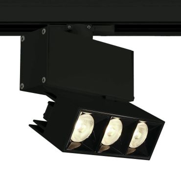 ONE Light Mirror Square - rail spot - 3-fase railsysteem - 11,8 x 4,2 x 5,4 cm - 12W LED incl. - zwart