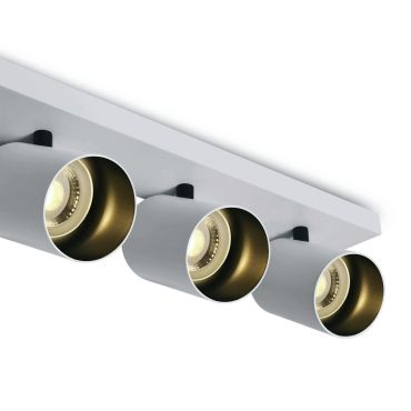 ONE Light Retro GU10 Spots - opbouwspot 3L - 39 x 7 x 10 cm - wit