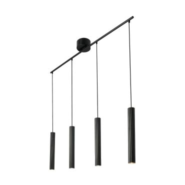 Nordlux Vico 4-rail - hanglamp - 115,5 x 5 x 170 cm - zwart