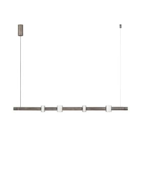 Nova Luce Marlow - hanglamp - 122 x 7,5 x 200 cm - 20W LED incl. - antraciet