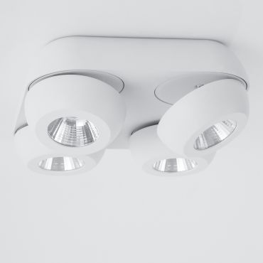 Nova Luce Gon - opbouwspot 4L - 25 x 25 x 9 cm - 4 x 5W LED incl. - zandwit