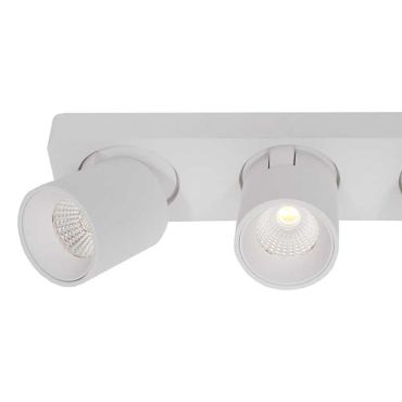 Artdelight Laguna - opbouwspot 3L - 32 x 8,2 x 9,5 cm - 3 x 6W dimbare LED incl. - wit