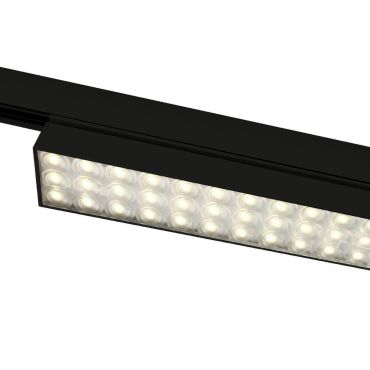 ONE Light High Power Linear - track light - 3-fase railsysteem - 58 x 4 x 6,4 cm - 30W LED incl. - zwart - warm witte lichtkleur