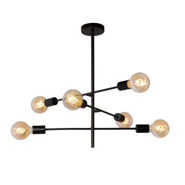 SHOWROOMMODEL - Lucide Lester - plafondverlichting - 59 x 59 x 83 cm - zwart