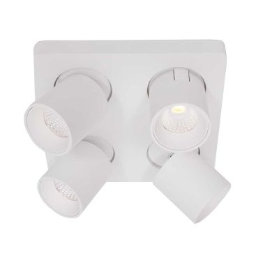 Artdelight Laguna - opbouwspot 4L - 22 x 22 x 9,5 cm - 4 x 6W dimbare LED incl. - wit
