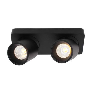 Artdelight Laguna - opbouwspot 2L - 22 x 8,5 x 9,5 cm - 2 x 6W dimbare LED incl. - zwart
