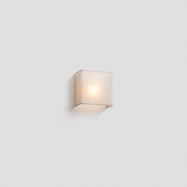 Faro Otton square - wandlamp - 10,8 x 20 x 20,5 cm - lichte jute