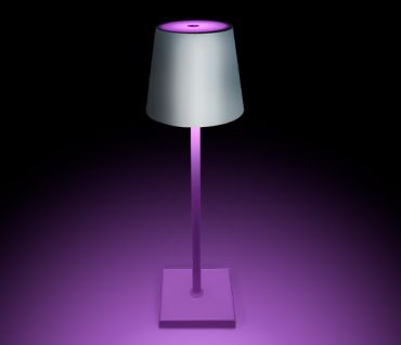 ONE Light Portable Trendy Light - oplaadbare tafellamp - Ø 11 x 38 cm - 3,5W dimbare LED incl. - RGB - IP54 - wit
