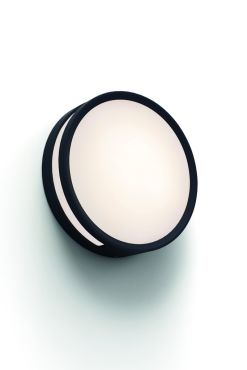 Lutec Rola - buiten plafond/wandverlichting - Ø 18,3 x 4,8 cm - 13W LED incl. - IP54 - zwart