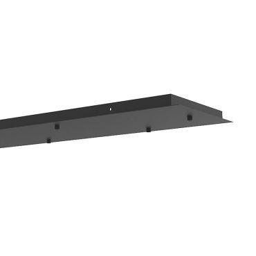 Artdelight Plate - plafondplaat voor 7 lichtpunten - 120 x 30 x 3 cm - zwart