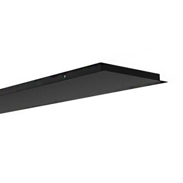 Artdelight Plate - plafondplaat uitbreidbaar tot 12 lampen - 120 x 30 x 3 cm - zwart