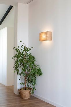 Faro Otton vertical - wandlamp - 10,5 x 20 x 37,5 cm - jute