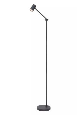 Lucide Tipik - oplaadbare vloerlamp - 37,3 x 22 x 138 cm - 3 stap dimmer -  3W LED incl. - zwart
