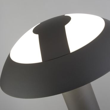 Searchlight Mushroom - tuinpaal - Ø 17 x 73 cm - 15W LED incl. - IP44 - donkergrijs