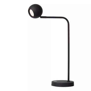 Lucide Comet - oplaadbare tafellamp - 30,2 x 15 x 49,6 cm - 3 stap dimmer - 3W dimbare LED incl. - zwart