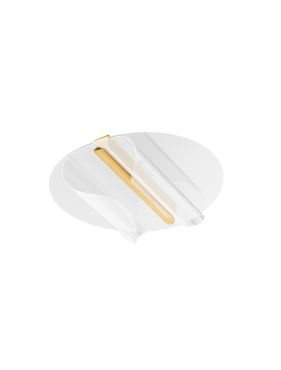 Nova Luce Valentin - plafondlamp - Ø 55 x 13 cm - 20W dimbare LED incl. - messing goud