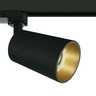 ONE Light Cone GU10 Track Spots - rail spot - 3-fase railsysteem - Ø 6,7 x 10 cm - zwart