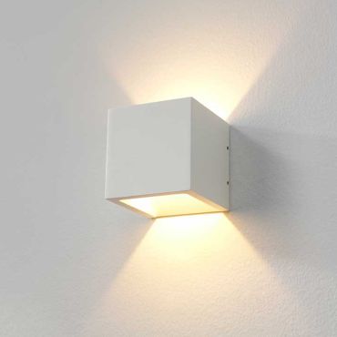 Artdelight Cube - buiten wandverlichting - 10 x 10 x 10 cm - 6W dimbare LED incl. - dim to warm - IP54 - wit