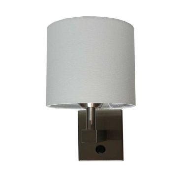Artdelight Lavos - wandverlichting met schakelaar - 9 x 11,5 cm - mat staal