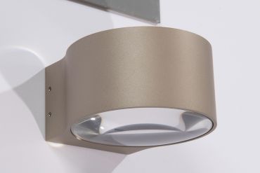 Artdelight Hudson - wandverlichting - 10,5 x 11,8 x 6,5 cm - 2 x 4W dimbare LED incl. - IP54 - champagne