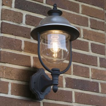 Konstsmide Parma Up - buiten wandlamp - 24 x 26 x 48 cm - IP44 - zwart