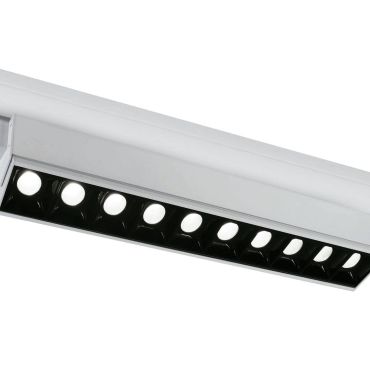 ONE Light Adjustable LED Linear Track Light - rail spot - 3-fase railsysteem - 58 x 6 x 8 cm - 10 x 5W LED incl. - wit - warm witte lichtkleur