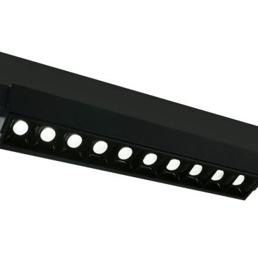ONE Light Adjustable LED Linear Track Light - rail spot - 3-fase railsysteem - 58 x 6 x 8 cm - 10 x 5W LED incl. - zwart - witte lichtkleur
