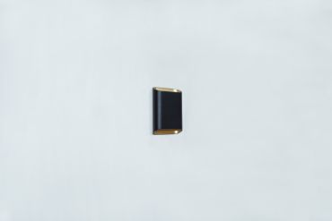 Artdelight Diaz Small - wandverlichting - 4 x 10 x 15 cm - 2 x 3W LED incl. - IP54 - zwart met goud