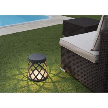 Faro Shadow - tuinpaal - Ø 25 x 25 cm - 10W LED incl. - IP65 - donkergrijs