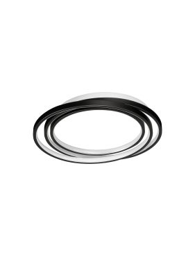 Nova Luce Arbor - plafondlamp - 44 x 40 x 8 cm - 27W dimbare LED incl. - mat zwart