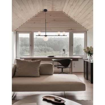 Nova Luce Impero - hanglamp - 100 x 15 x 120 cm - zwart en wit