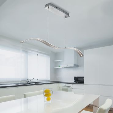 Searchlight LED Bar Lights - hanglamp - 100 x 8 x 120 cm - 10W LED incl. - satijn zilver