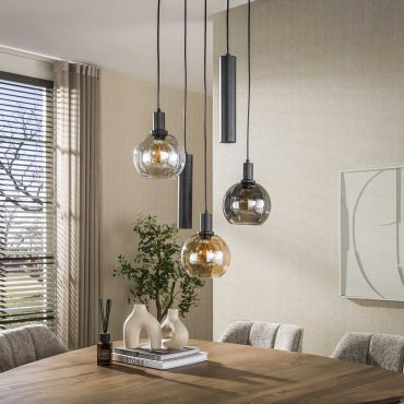 Vico Sfera Tricolore - hanglamp - Ø 38 x 150 cm - artic zwart