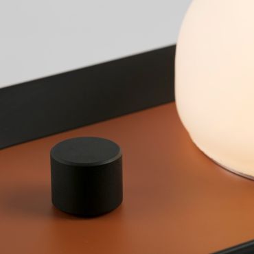 Faro Maya - wand/tafellamp - 12,2 x 8,7 x 8,9 cm - zwart en bruin