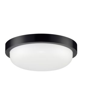 Nova Luce Reo - buiten plafondverlichting - Ø 23,5 x 7,5 cm - 19W LED incl. - IP65 - zandzwart